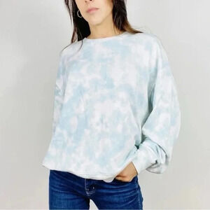 RAILS Light blue‎ and white RAMONA  cloud print sweatshirt size S.